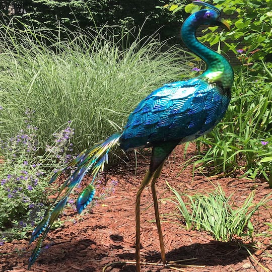 Santa's Workshop 31" Iron Peacock